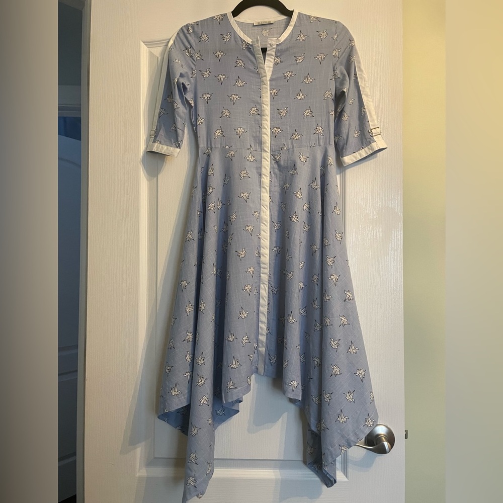 Blue Asymmetrical Dress